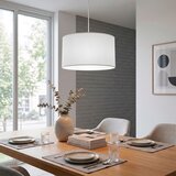 Luster na lanku SIRJA PLISADO 1xE27/15W/230V, prečnik 35 cm, bela | Eponuda.com