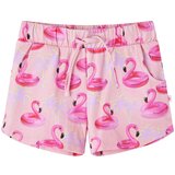 vidaXL Otroške kratke hlače z vrvico potisk flamingo obroč svetlo roza 92 | Shoptok.si