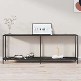 vidaXL Konzolni stol crni 200 x 35 x 75,5 cm od kaljenog stakla | shoptok.hr