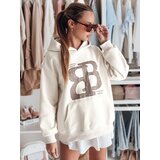 DStreet Bluza damska oversize z kapturem LITESSO ecru | Shoptok.si