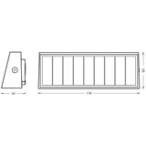 Osram LED solarno zidno svetlo ENDURA STYLE LED/7,1W/4,2V 2000 mAh IP44 antracit | Eponuda.com