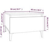  Stranska mizica 2 kosa dimljeni hrast 50x46x35cm inženirski les, (20712678) | Shoptok.si