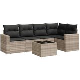  6-dijelni set vrtnih sofa od poliratana s jastucima svjetlosivi | shoptok.hr