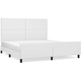  Za krevet s uzglavljem bijeli 160x200 cm od umjetne kože | shoptok.hr