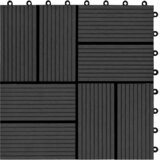 Pločice za decking 22 kom. Crna 30 x 30 cm WPC | shoptok.hr