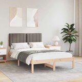  Krevetni okvir s tapiciranim uzglavljem Prirodna i taupe - Prirodna i taupe 120 x 200 cm | shoptok.hr