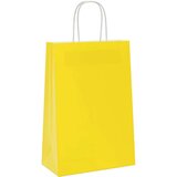  Papirnate vrećice 50 kom s ručkama žute 21x11x31 cm | shoptok.hr