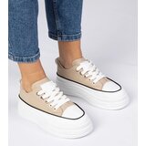 D/CEO marka niezdefiniowana Beige women's high-soled sneakers Selina | shoptok.hr