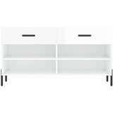 vidaXL Klupa za cipele sjajna bijela 102x35x55 cm konstruirano drvo | shoptok.hr