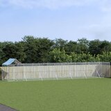 vidaXL Vanjski kavez za pse s krovom srebrni 14x2x2 5m pocinčani čelik Cijene
