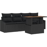 vidaXL Vrtni sedežni set Set 5 Črna Ratan 5-delni vrtni sedežni set, (22064818) | Shoptok.si
