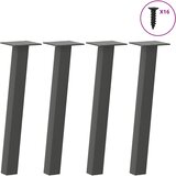  Noge za klub stolić 4 kom antracit 42 cm čelik | shoptok.hr