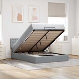  Otomanski krevet s madracem svijetlosivi 140x190 cm od tkanine | shoptok.hr