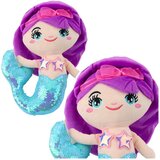 Plišana igračka sirena s šljokastim repom 28 cm - tirkizno/ljubičasta Cene
