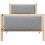  Krevetna konstrukcija Svijetlo siva 100 x 200 cm tkanina Smeđa | Shoptok.si