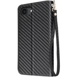AVIZAR Karbonsko ohišje za iPhone 16e Portfelj s podpornim trakom, Črna, (5000016234) | Shoptok.si