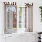 vidaXL Voile zavjese s džepovima za šipke 2 kom smeđe Cijene