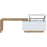 Modern Living Klubska Miza Dalano, Barva Hrasta, Bela | Shoptok.si