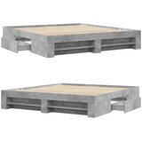 Okvir kreveta boja betona 200x200 cm od konstruiranog drva | Eponuda.com