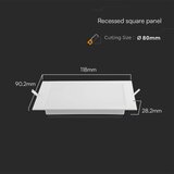  led ugradna svetiljka LED/3W/230V 9x9 cm 3000K bela | Eponuda.com