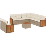  10-dijelni set vrtnih sofa s jastucima bež od poliratana | shoptok.hr