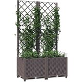  Vrtna sadilica s rešetkom smeđa 80 x 40 x 136 cm PP | Eponuda.ba
