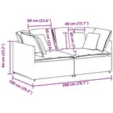  Modularna sofa s jastucima, korduro tkanina, tamno siva | shoptok.hr