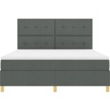  Box Spring postelja z vzmetnico temno siva super king tkanina, (22080856) | Shoptok.si