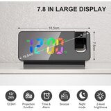 CUTEFUN projekcijska LED budilka z ogledalnim zaslonom, temperaturo in dremežem | Shoptok.si