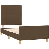 Okvir za krevet bez madraca tamnosmeđi 100x200 cm od tkanine | shoptok.hr