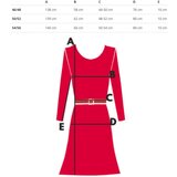 Pri Long dress tied at the waist with short sleeves with frill CELINA | shoptok.hr