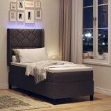  LED Box Spring Krevet Tamno smeđa 90 x 190 cm tkanina | shoptok.hr