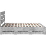  Krevetna konstrukcija s ladicama Betonski sivi 200 x 200 cm Siva 206 x 203 x 100 cm | Shoptok.si