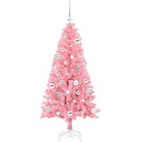 vidaXL Božićno drvce s 150 LED svjetlima Ružičasta 150 cm PVC | shoptok.hr
