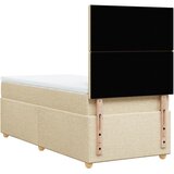 Krevet s oprugama i madracem krem 90 x 190 cm od tkanine | shoptok.hr