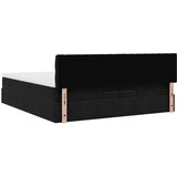 vidaXL Otomanski okvir kreveta s madracima crni 200x200cm baršunasti | shoptok.hr