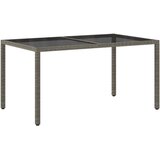 Vrtni stol 150x90x75 cm od kaljenog stakla i poliratana sivi | shoptok.hr