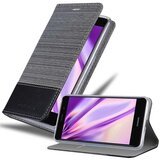 Cadorabo Ohišje, združljiv s Huawei v sivi črni barvi - zaščitni pokrov z magnetnim zapiranjem, stoječo funkcijo in režo za kartico, (20570281) | Shoptok.si