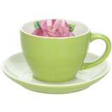 Tognana Skodelica za belo kavo s podstavkom Milk&Breakfast Time 320ml / zelena / porcelan, (21317723) Cene