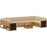 vidaXL Zunanja garnitura za sedenje z blazino 8 pcs Naravna, (5000282061) | Shoptok.si