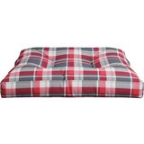  Jastuk za palete crveni karirani 70 x 70 x 12 cm od tkanine | shoptok.hr