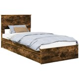  Okvir za krevet s ladicama Dimljeni hrast 90 x 190 cm | shoptok.hr