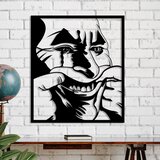 Wallity Zidna dekoracija Pun riječi na sretnom licu, 56 x 48 cm, crna | Eponuda.ba