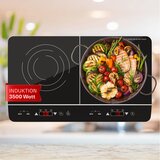 Klarstein Cookio dvojna indukcijska kuhalna plošča 3500W s časovnikom, steklokeramika Cene
