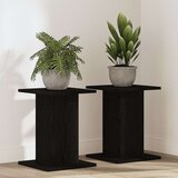 vidaXL Stojalo za rastline Črni hrast Les 30 x 30 x 40 cm | Shoptok.si