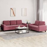 vidaXL Sedežna garnitura 2-delna vinsko rdeče blago | Shoptok.si