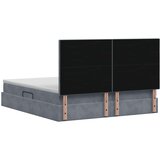  s madracem i skladištem Tamnosiva 160 x 200 cm Baršun | shoptok.hr