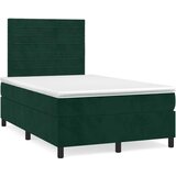 Box spring krevet s madracem tamnozeleni 120x200 cm baršunasti | shoptok.hr