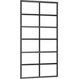  Klizna vrata s priborom crna 102 x 205 cm od ESG stakla | shoptok.hr