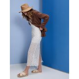 Sinsay Pamučna midi suknja s ажur uzorkom | shoptok.hr